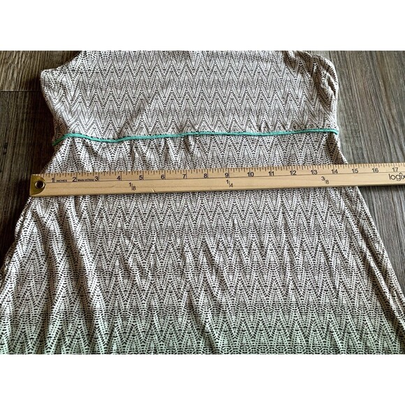 Athleta Santorini Sleeveless Gray Green V Neck Sundress Dress Women Size Medium - Picture 5 of 10